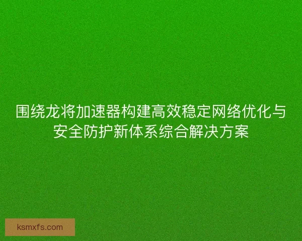 围绕龙将加速器构建高效稳定网络优化与安全防护新体系综合解决方案